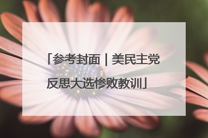 参考封面｜美民主党反思大选惨败教训