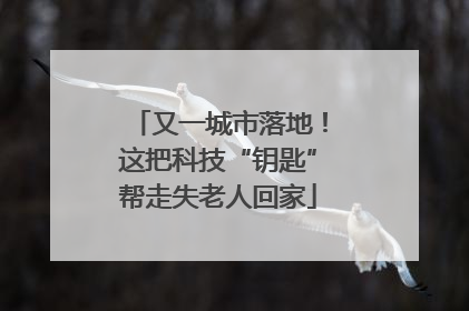 又一城市落地！这把科技“钥匙”帮走失老人回家