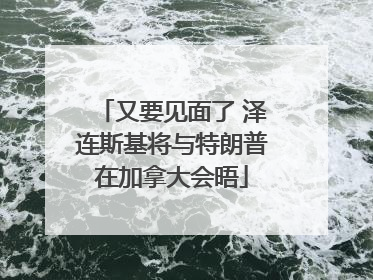 又要见面了 泽连斯基将与特朗普在加拿大会晤