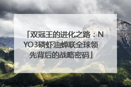 双冠王的进化之路：NYO3磷虾油蝉联全球领先背后的战略密码