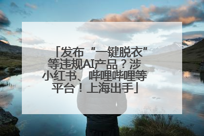 发布“一键脱衣”等违规AI产品？涉小红书、哔哩哔哩等平台！上海出手