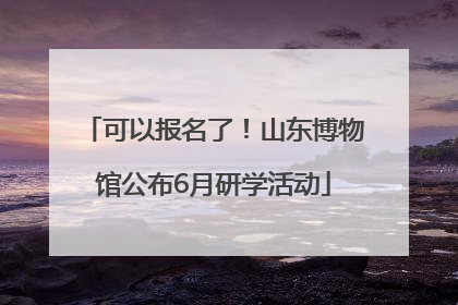 可以报名了！山东博物馆公布6月研学活动