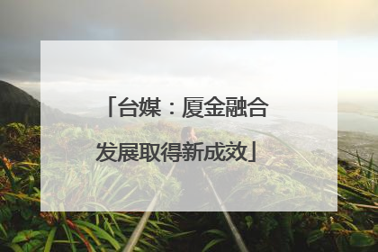 台媒：厦金融合发展取得新成效