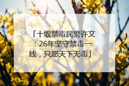 十堰禁毒民警许文：26年坚守禁毒一线，只愿天下无毒