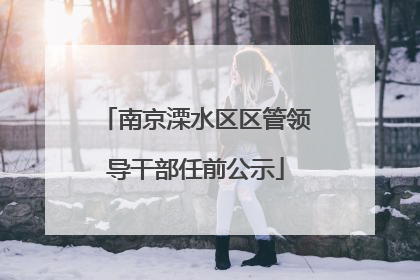 南京溧水区区管领导干部任前公示