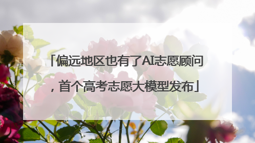 偏远地区也有了AI志愿顾问，首个高考志愿大模型发布