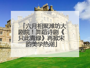 六月相聚潍坊大剧院！舞蹈诗剧《只此青绿》再掀宋韵美学热潮