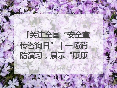 关注全国“安全宣传咨询日”｜一场消防演习，展示“康康”应急实力