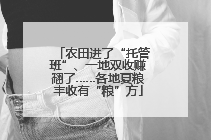 农田进了“托管班”、一地双收赚翻了……各地夏粮丰收有“粮”方