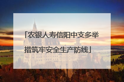 农银人寿信阳中支多举措筑牢安全生产防线