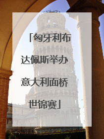 匈牙利布达佩斯举办意大利面桥世锦赛
