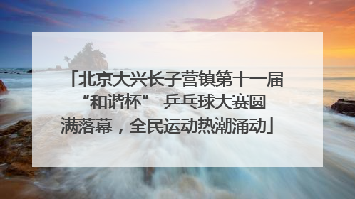 北京大兴长子营镇第十一届 “和谐杯” 乒乓球大赛圆满落幕，全民运动热潮涌动