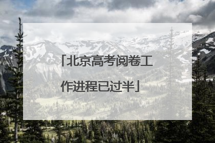 北京高考阅卷工作进程已过半
