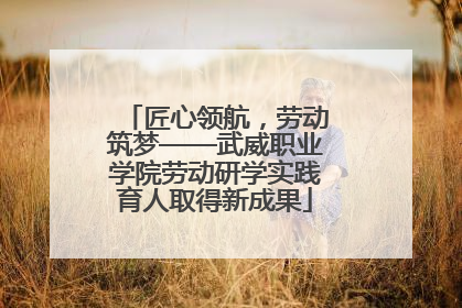 匠心领航，劳动筑梦——武威职业学院劳动研学实践育人取得新成果