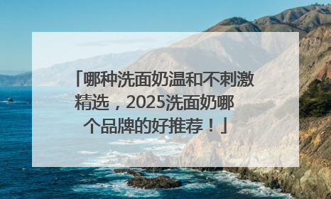 哪种洗面奶温和不刺激精选，2025洗面奶哪个品牌的好推荐！