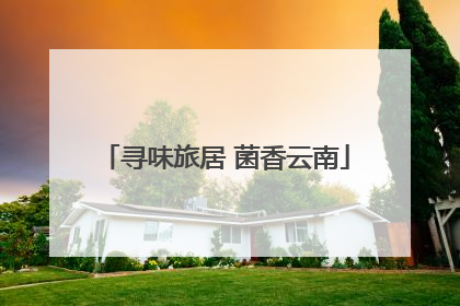 寻味旅居 菌香云南