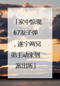 家中惊现67发子弹，遂宁两兄弟主动来到派出所