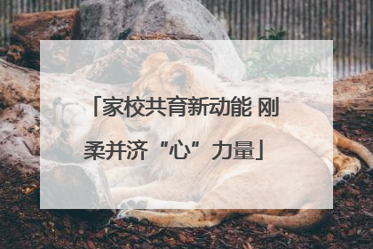 家校共育新动能 刚柔并济“心”力量