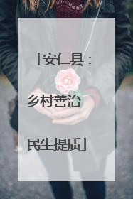 安仁县：乡村善治 民生提质