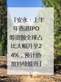 安永：上半年香港IPO筹资额全球占比大幅升至24%，预计热度持续推升