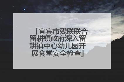 宜宾市残联联合留耕镇政府深入留耕镇中心幼儿园开展食堂安全检查