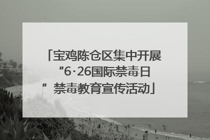 宝鸡陈仓区集中开展“6･26国际禁毒日”禁毒教育宣传活动