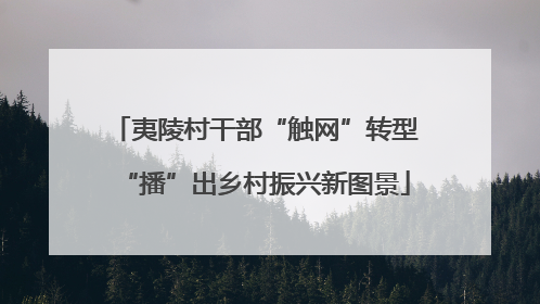夷陵村干部“触网”转型“播”出乡村振兴新图景