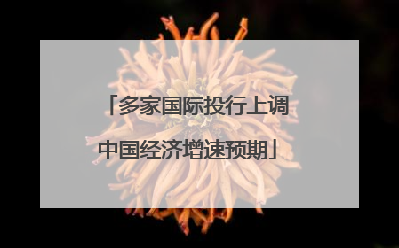 多家国际投行上调中国经济增速预期