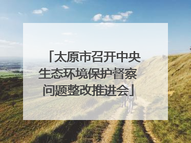 太原市召开中央生态环境保护督察问题整改推进会