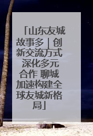山东友城故事多｜创新交流方式 深化多元合作 聊城加速构建全球友城新格局