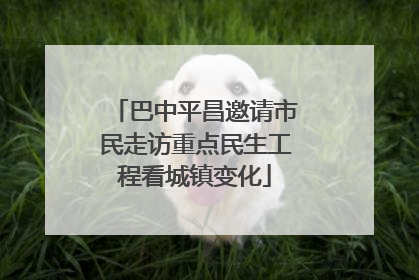 巴中平昌邀请市民走访重点民生工程看城镇变化