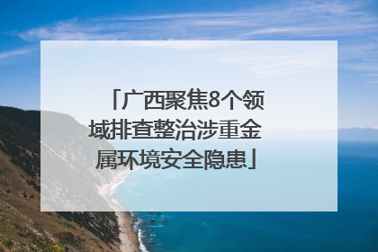 广西聚焦8个领域排查整治涉重金属环境安全隐患