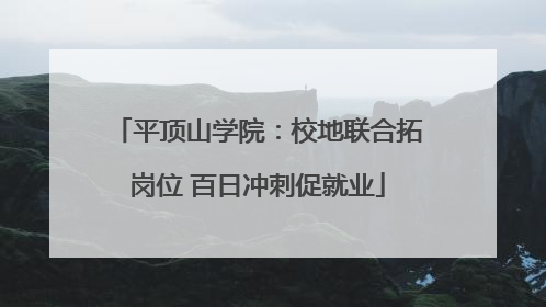 平顶山学院：校地联合拓岗位 百日冲刺促就业