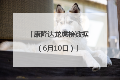 康隆达龙虎榜数据（6月10日）
