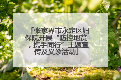 张家界市永定区妇保院开展“防控地贫，携手同行”主题宣传及义诊活动