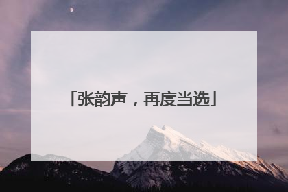 张韵声，再度当选
