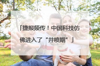 捷报频传！中国科技仿佛进入了“井喷期”
