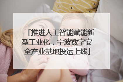 推进人工智能赋能新型工业化，宁波数字安全产业基地投运上线