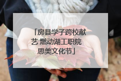 房县学子跨校献艺 燃动湖工职院思美文化节