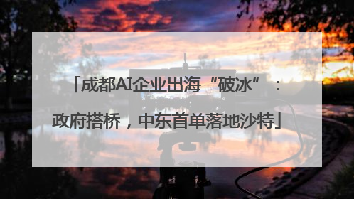 成都AI企业出海“破冰”：政府搭桥，中东首单落地沙特