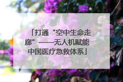 打通“空中生命走廊”——无人机赋能中国医疗急救体系