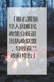 极右翼领导人因难民政策分歧退出执政联盟，导致荷兰政府垮台