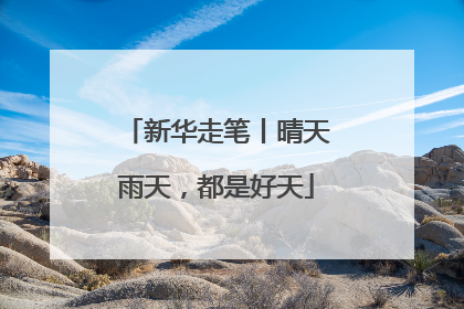 新华走笔丨晴天雨天，都是好天