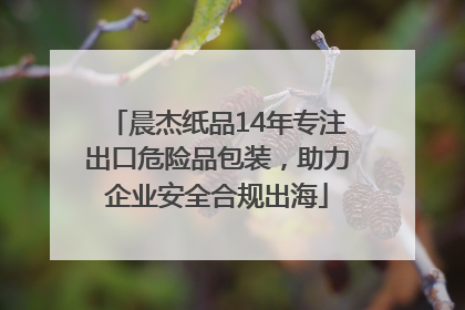 晨杰纸品14年专注出口危险品包装，助力企业安全合规出海