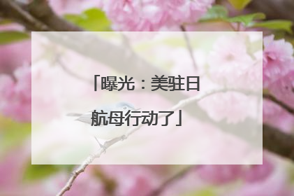 曝光：美驻日航母行动了