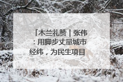 木兰礼赞｜张伟：用脚步丈量城市经纬，为民生项目按下“加速键”