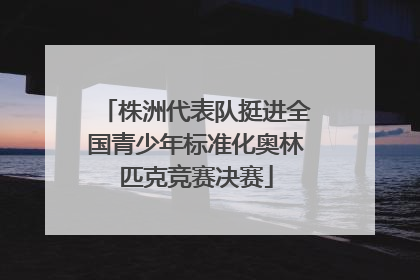 株洲代表队挺进全国青少年标准化奥林匹克竞赛决赛