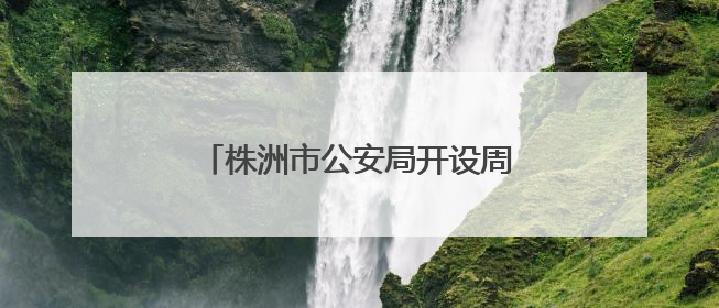 株洲市公安局开设周六学生专场办证服务