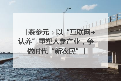 森参元：以“互联网+认养”重塑人参产业，争做时代“新农民”