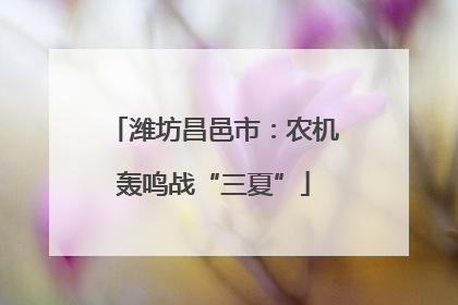 潍坊昌邑市：农机轰鸣战“三夏”